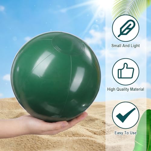Realspring 24 Pcs Inflatable Beach Balls for Kids Bulk Pastel Solid Color Jumbo Beach Ball Swim Pool Floating Toys Baby Shower Birthday Summer Party Decor(Mainly Green, Yellow, Brown, White,12.5 Inch) - image 5