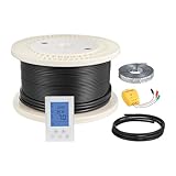 VEVOR 200 sqft Underfloor Heating Cable Kit, 240V Electric Radiant Heated Floor System, with Smart Control Thermostat & Alarm, Easy Installation for Tile, Stone, Vinyl, Home Improvement