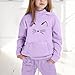 Girls 2 Piece Outfits Hoodie Sweatsuit Sets Oversized Sweatshirt and Baggy Fall Fashion Sweatpant with Pockets 3-6 4th Blue