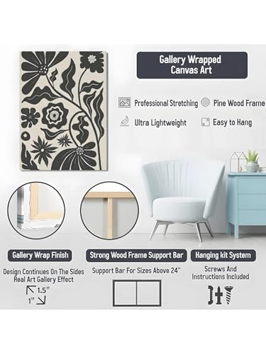 Peintures sur toile de fleurs art mural minimaliste haut de gamme