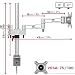 Duronic Dual Monitor Stand DM352 SR Double Monitor Arm Silver Twin Riser Two Mount for 13-27” Computer Screen 2 Height Adjustable Clamp Stands for PC Gaming Work Desk Home & Office Studio, VESA 75 100
