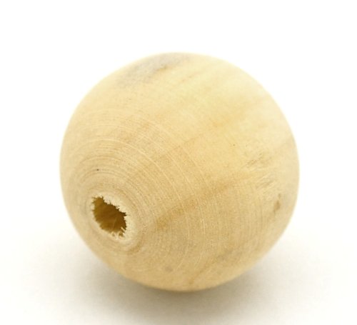 50 Perline In Legno Naturale Sfaccettate 20mm - Geometriche Non Finite Per Fai Da Te, Gioielli E Artigianato - 4