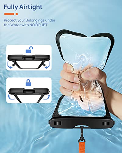 Lanhiem LH-FSD 10.5 Inch Large Waterproof Phone Pouch, 2 Pack Universal Ipx8 Waterproof Dry Bag With Lanyard For Iphone 16 15 14 Pro Max, Samsung Galaxy S24 S23 S22 Ultra thumb #3