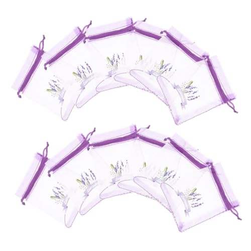 20 Bolsas de Saco con Cordón de Lavanda 15x10 cm Moradas miniatura 1
