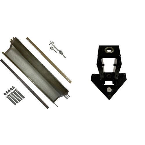 Image of Pool Fence DIY by Life Saver Pool Fence, 72-Foot Brown Barrier Fence and Drill Guide Bundle
