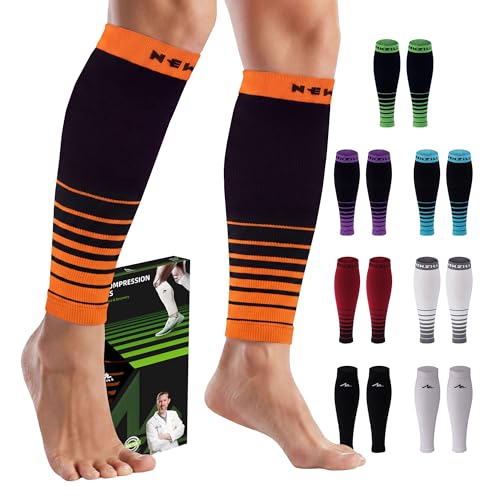 Image of NEWZILL Compression Calf Sleeves (20-30mmHg) for Men & Women Perfect Option to Compression Socks for Running Travel Nursing