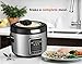 Gourmia GRC970 11-in-1 Digital 20-Cup Rice Cooker - Clear Glass Lid For Easy Viewing - Steam Tray - Delay Timer - Touch Controls - Stainless Steel Exterior - Recipe Book Included