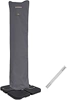 Vista 8 de Cubierta de sombrilla de patio para sombrilla de 9 a 13 pies, resistente al agua, curvada voladiza y poste recto, cubierta de sombrilla