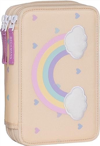 Beckmann, 3-fächrige Federmappe Yellow Heart, mit Inhalt, Mäppchen Federtasche, Grundschule, 1. Klasse, Yellow