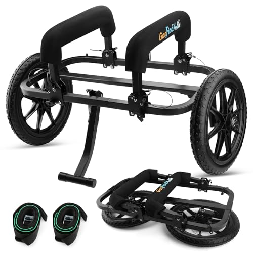 GanFindX Heavy Duty Kayak Cart | Adjustable Foldable Trolley with Durable Wheels, Portable Kayak Transport Cart, Tie-Down Straps Included (Foldable & Heavy-Duty)