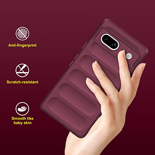 Image of amazon basics Back Case Cover for Google Pixel 7A | Compatible for Google Pixel 7A Back Case Cover | Liquid Silicon Magic Case for Google Pixel 7A with Camera Protection | Plum