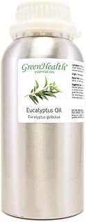 GreenHealth Eucalyptus Globulus - 16 fl oz (473 ml) Aluminum Bottle w/Plug Cap - 100% Pure Essential Oil