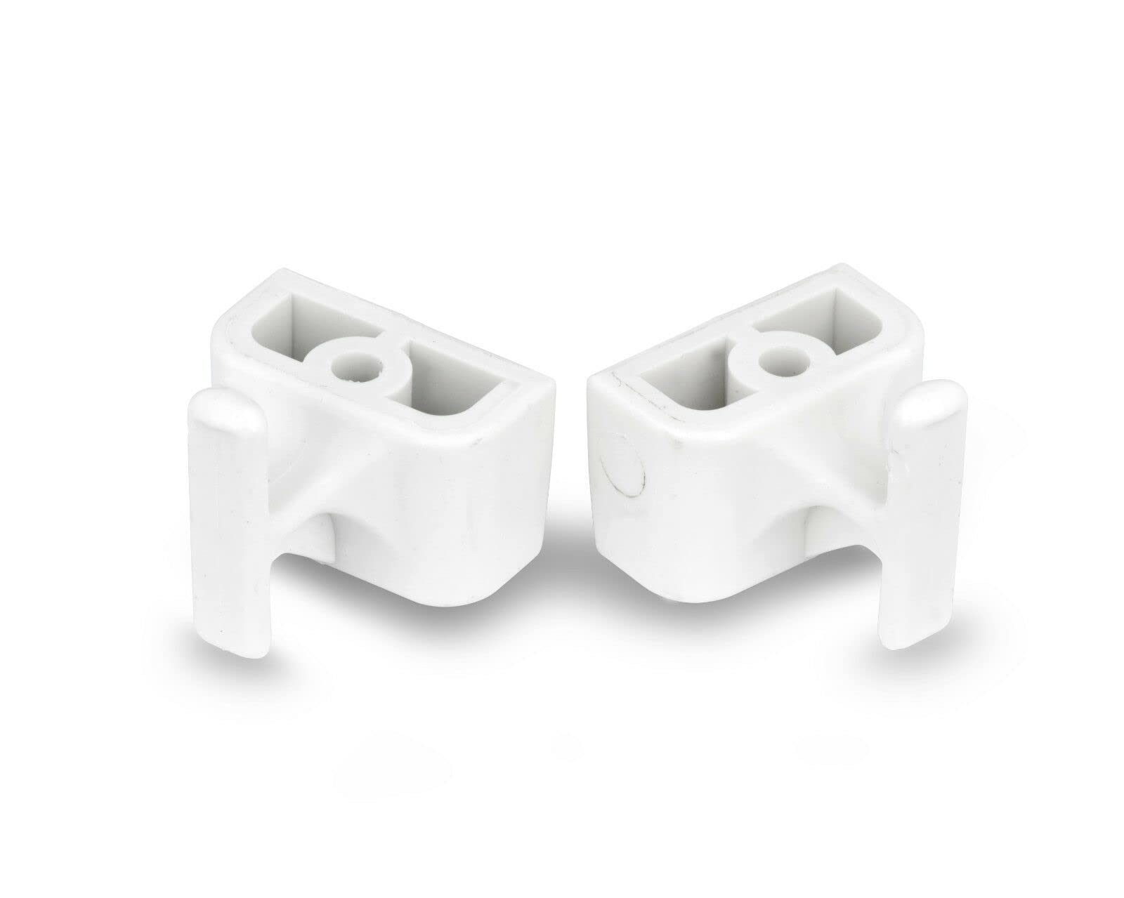 Thundict 2 X Shower Door Guides CUR-1 Set of Two White Plastic Sliding Shower Door Guides