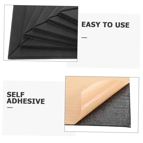 Abaodam 6pcs Paneles Acústicos Autoadhesivos para Absorción de Sonido, Paneles de Fibra de Poliéster para Aislamiento Acústico en Estudios de Música, Dormitorios y Cinemas en Casa, Fácil Instalación y Reducción de Ruido miniatura 3