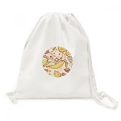 Sac à cordon toile banana fruit pour remplacer les sacs lourds en voyage