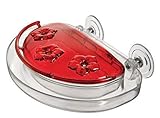 Aspects Jewel Box Suction Cup Windows Hummingbird Feeder, 8-Ounce (Red)