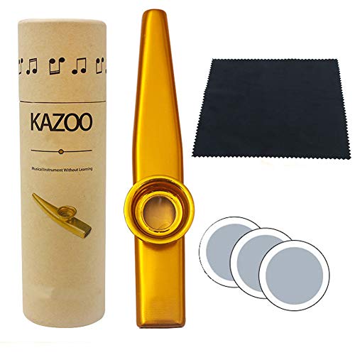 Kazoos, HLHome Kazoos en métal - Accompagnement de guitare, ukulélé, instrument de musique Cover