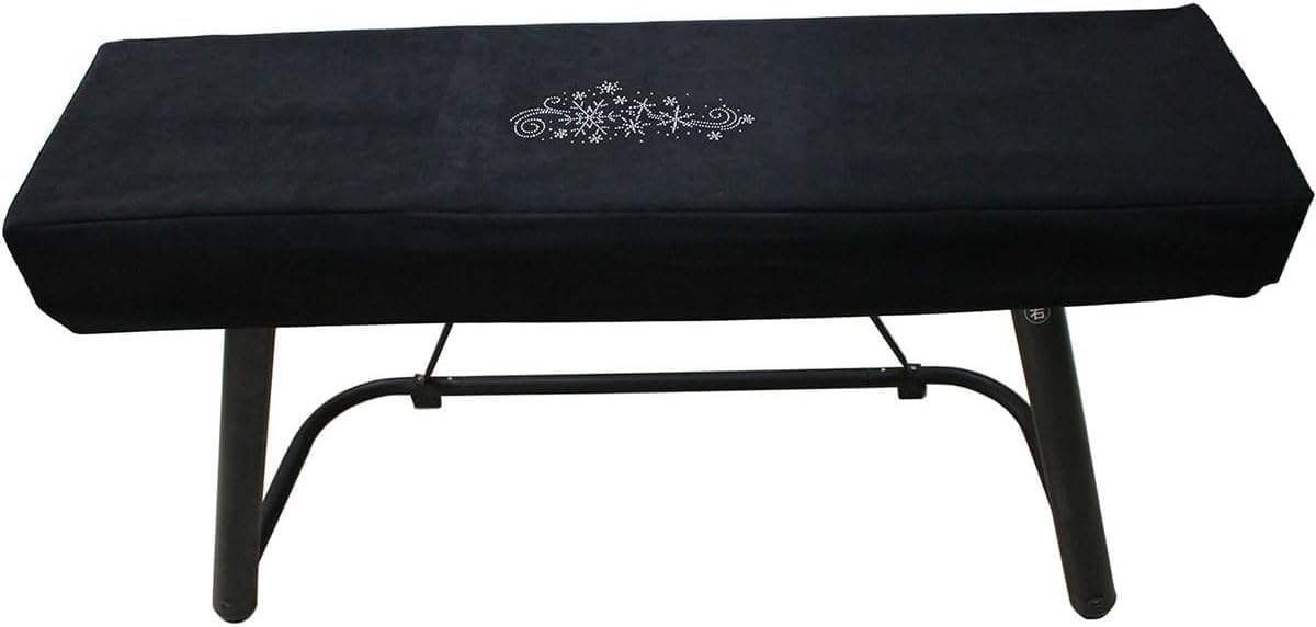 Generico Copertura Antipolvere per Pianoforte Elettronico, in Finta Pelle Scamosciata Spessa, Universale per 88 Tasti, Antipolvere E Impermeabile con Motivo A Fiocchi di Neve (Black)