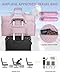 Weekender Travel Duffle Bag for Women: Overnight Bags with Shoe Compartment Carry on Bags for Airplanes with Toiletry Bag Weekend Yoga Gym Bag with Wet Pocket Pink