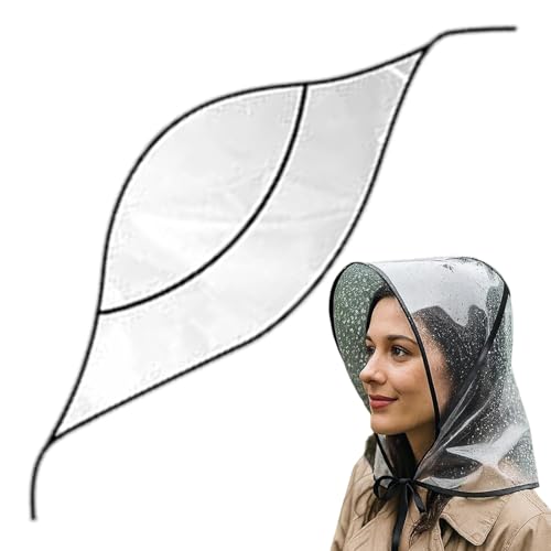 Gorro de lluvia para mujer, visera para la cabeza, sombrero de lluvia, capucha transparente para viajes, gorra plegable para lluvia, para compras, visera solar, protector de lluvia para jardín