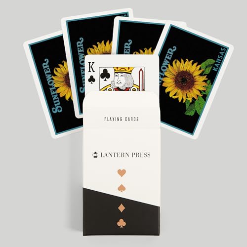 Baraja de 52 cartas estilo póker Kansas Sunflower Brand miniatura 6