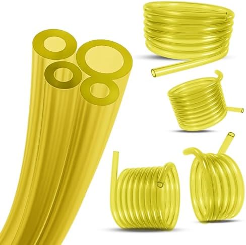 Top 5 Leaf Blower Gas Line Picks You Didn't Know You Needed 4 4 Sizes Assoreted Fuel Line Hose Replacement Tubing for Two Stroke / 2 Cycle Small Enginge ower Tools, Petrol Gas Pipe for Lawn Mower String Trimmer Chainsaw Leaf Blower, Fit Most Brands (Yellow)