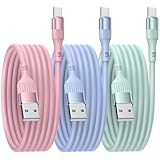 USB C Charger Cable【3PACK 6FT】 Type C Cable Fast Charging, USB A to USB-C Phone Charger Cable USBC for iPhone 17/16/15 Pro Samsung Galaxy S24/S23/S22/S21Huawei P9 Pixel 7/6 iPad Switch PS5 etc.
