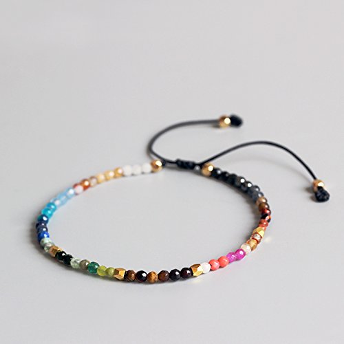 TALE 12 Constellation Lucky Stone Simple Reiki Bracelet 3mm Beaded Adjustable Hollywood Bohemia