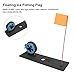 Boxwizard Portable Ice Fishing Rod Reel Combo with Flag Floating Base for Winter Fishing
