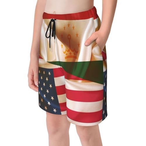 Men's Tajik Tajikistan Flag Swim Trunks Quick Dry for Swimming, Beach Bathing Durable Men's Swimming Shorts with Comfort Fit4
