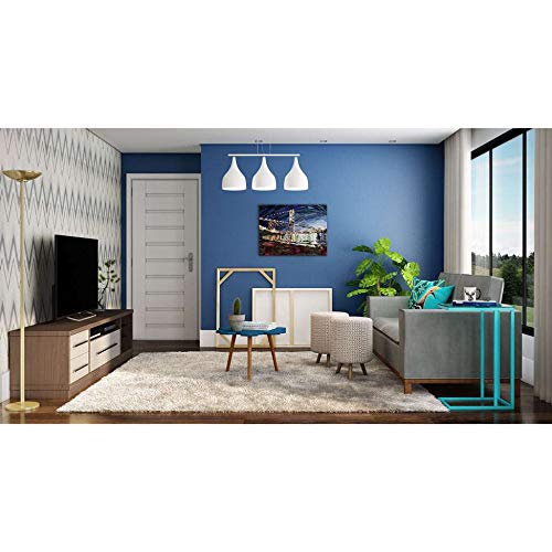 Sofá Tâmisa 3 Lugares Suede Cinza