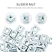 UKCOCO 40 Pcs Carbon Steel T Slot Nuts Sliding Hammer Head Threaded T-Nuts for Aluminum Extrusion Profiles Industrial Fasteners Compatible with 20m5 European Standard Extrusions