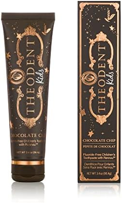 Theodent Fluoride-Free, Natural, Kids Toothpaste, Chocolate Chip–Flavored Toothpaste (3.4 Ounces, 96.4 Grams)
