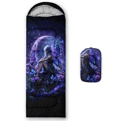 Image of QOOMO Ball Flower Camping Sleeping Bags,3 Season Warm & Cool Weather,Lightweight,Waterproof Sleeping Bags for Adults & Kids,Traveling,and Outdoors,Camping Gear Equipment
