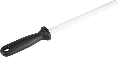 Miniatura 9 de 1 x Varilla de afilar de cerámica solo 8 pulgadas de cerámica afiladora de varilla de afilado herramienta de piedra para tijeras de cuchillo de