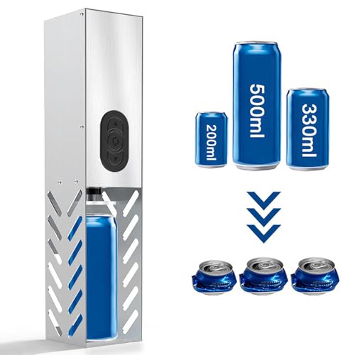 Electric Can Crusher for Recycling 12oz~16oz Cans, Automatic Heavy-Duty Can Crushers, Can Crusher Smasher