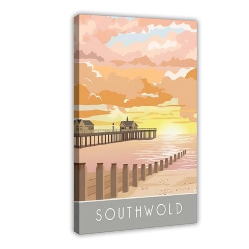 Poster Suffolk Coast Sunrise impression toile premium tableau mural South Wald Quay