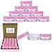 Beauticom 3G/3ML Round Clear Jars with Pink Lids for Cosmetics, Medication, Lab and Field Research Samples, Beauty and Health Aids - BPA Free (Quantity: 50 Pieces)