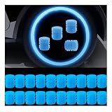 Tire air caps, Glowing tire Valve caps, Universal tire caps for Cars Trucks Motorcycles SUVs and Bikes Glow in The Dark Valve stem caps (Blue-20PCS)