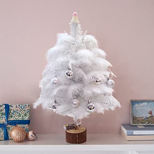 DCQRY Árbol de Navidad de mesa, árbol de Navidad pequeño de 17.7 pulgadas con adornos, árbol de Navidad artificial de escritorio para hogar, oficina, cocina, mesa de comedor, decoración de Navidad Cover