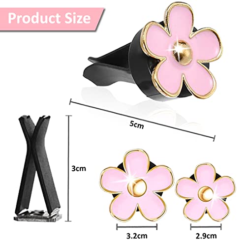 6 Pieces Daisy Flower Air Vent Clips Cute Car Accessories Air Fresheners For Car Decoration Air Conditioning Outlet #TOP2