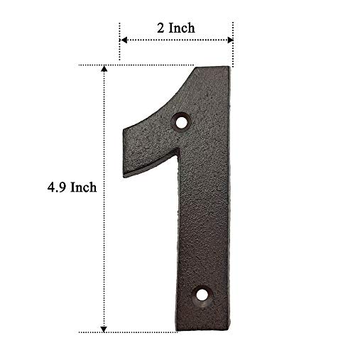 House Numbers for Outside-4.9 Inch High Home Address Numbers/Mailbox Numbers, Number 1