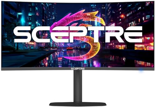 New! Sceptre Curved 39.7-inch 5K2K 5120 x 2160 UHD+ Prime Gaming Monitor up to 180Hz 1000R 1ms DisplayPort X2 HDMI X2 Build-in Speakers, Height Adjustable Machine Black 2027 (C415B-UUS360 Series) - Image 2