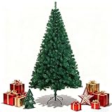POFEZERL Árbol de Navidad, 2.1m Arbol Navideño Artificial con 1000 Ramas, Pino de Navidad Verde Realistas con Soporte,...