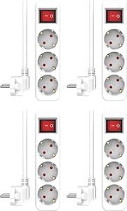Elro ES103 4er Mehrfachsteckdose Weiß