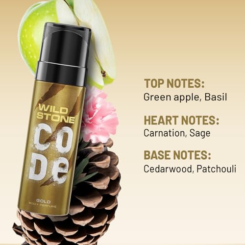 Image of Wild Stone CODE Gold, Steel and Iridium Body Perfume for Men, Pack of 3 (150ml each)|No Gas Deodorant|Long Lasting Body Spray