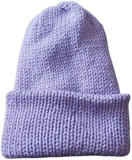 قبعة صغيرة محبوكة يدويا - تصميم انيق مع خيوط تركية ملونة متينة - اوف وايت