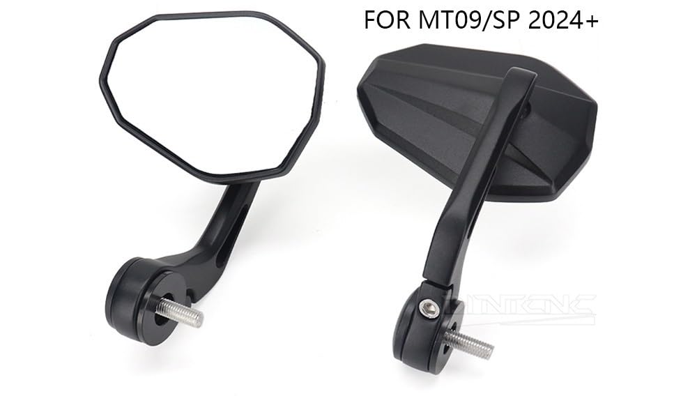 Moto Lusterko końcówkowe kierownicy Motocyklowa k Pasuje Do Yamaha MT-09 SP MT-09 FZ 09 2023 2025 Rączka Motocyklowa Koniec Kierownicy Lusterko Wsteczne Kierownica Lusterka