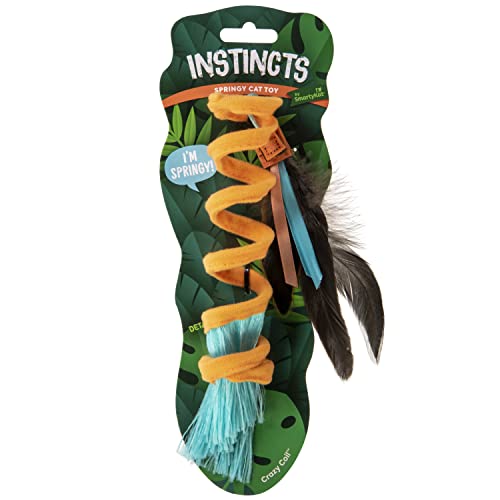 SmartyKat Instincts Crazy Coil Spring Fringe Cat Toy - Orange, One Size - Thumbnail 2