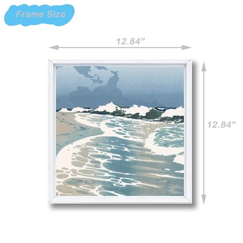 Image of Canvas Frames for 12 inchx12 inchPaintings with 0.6 inch~0.9 inch Deep White | VAREIHNAZ Canvas Floater Frames for 12 inchx12 inchCanvas Paintings,Square Floating Frames for Wall Decor,No Glass or Back(White)